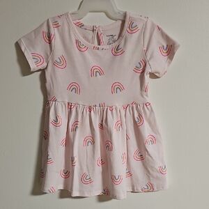 George Pink Dress with Rainbow Pattern